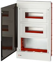 Бокс пластиковый со слаботочным отсеком ЭРА MultiBox bs-24f IP40 черная дверца картинка 